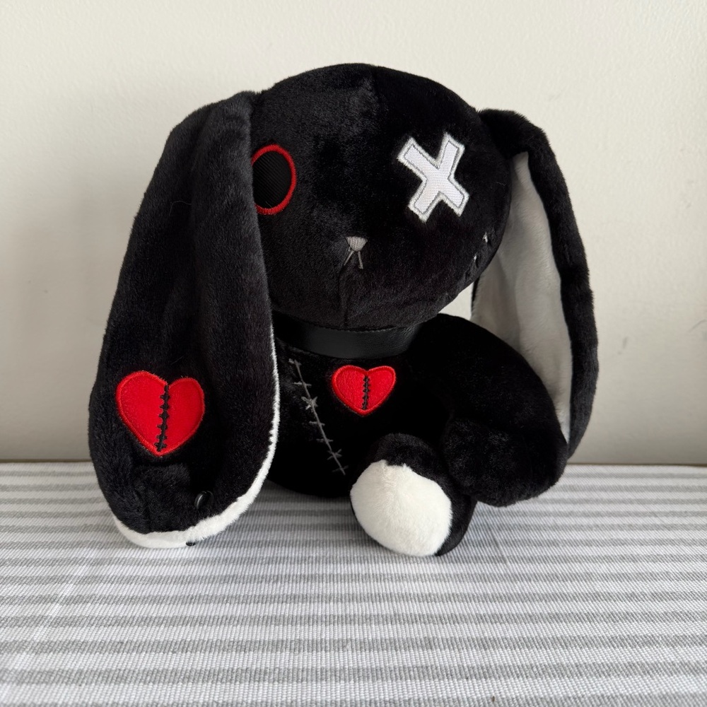 Black and Red Gothic Bunny Rabbit Plush #2602010